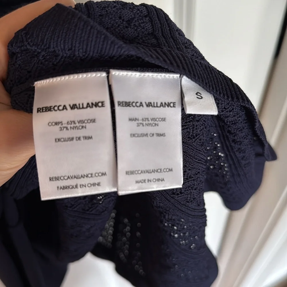 Rebecca Vallance Navy Dress with Gold Accents - Picture 6 of 6